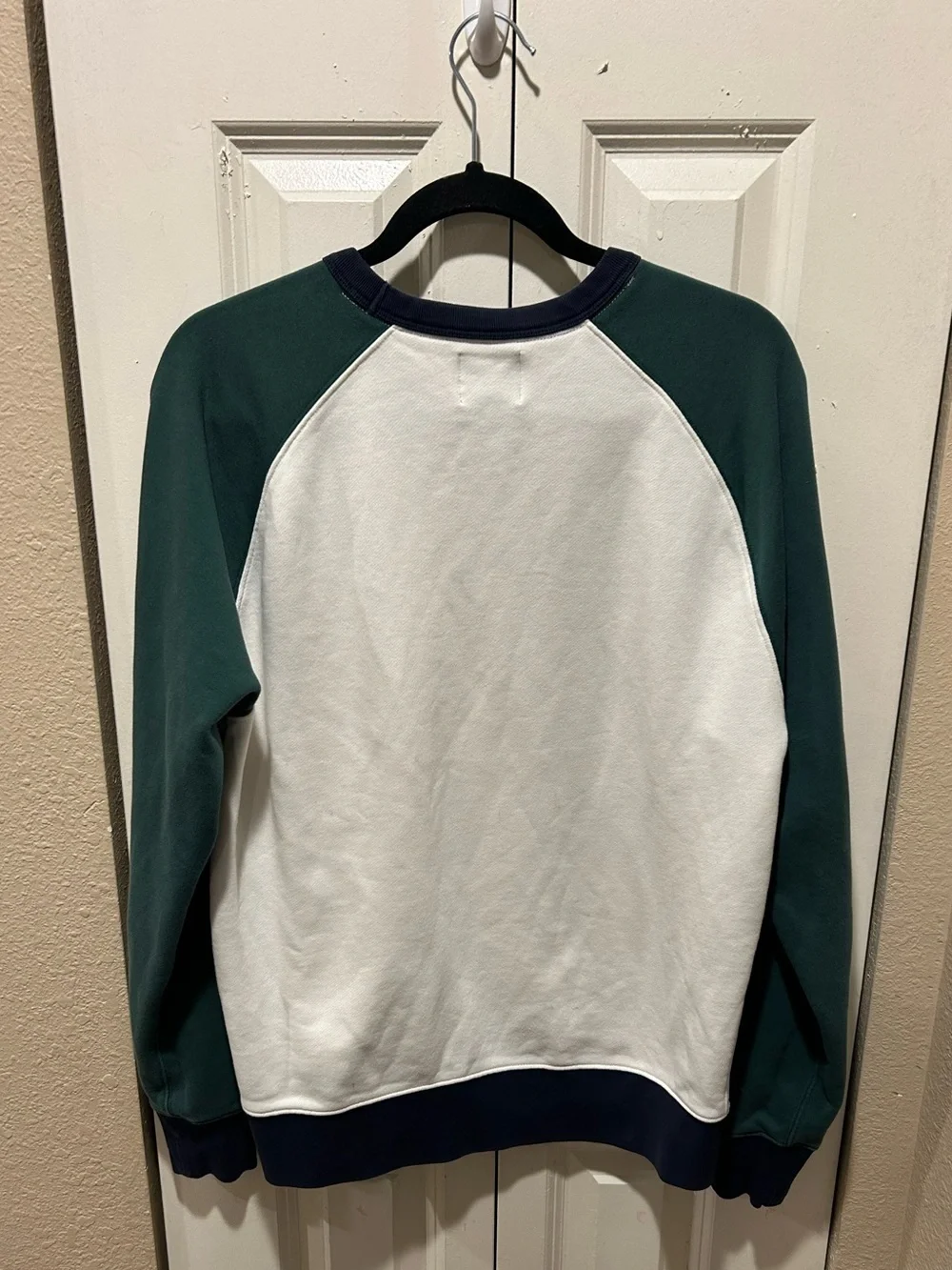 J.Crew Men’s Terry Cotton Pullover‎ Crewneck Marine Salt Green , Large